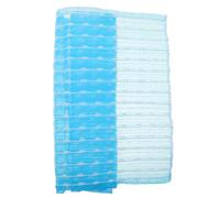 VICASKY Exfoliating Bath Towel for Shower and Home Bathroom Use Soft Jacquard Nylon Body Scrub Cloth with Quick Dry and Rich Foaming Ability, Long Strip Design, Blue, 35x12 Inch