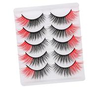 VICASKY Fake Lash Eyelash Extensions 5 Pairs 4.50X1.30Cm Lightweight Handmade Synthetic Cosmetic Lashes for Women Natural Look with Box