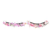VICASKY False Eyelashes Soft Glitter Pink Reusable Fiber Lashes for Women, Not Easy to Break or Deform, for Stage Makeup and Festive Occasions a Natural Look