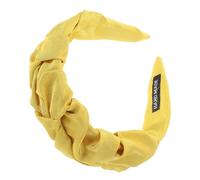 VICASKY Fashionable Pleated Fabric Headband for Women Soft Comfortable Face Washing Skincare Accessory Secure Wide Brim Design for Shower Makeup Use Striped Style Ginger