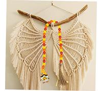VICASKY Festival Wooden Beads String Wall Hanging Decor with Rope Gnome Pendant Handmade Sunflower Tassel Ornament for Home and Party Decoration Rustic Boho Accent