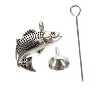 VICASKY Fish-shaped Urn Pendant Stainless Steel Pet Cinerary Storage Case Pendant for Pet Memorial Jewellery Keepsake for Ashes for Holding Pet's Bone Ashes Hair Commemorative Urn for Buri