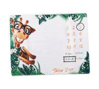 VICASKY Flannel Blanket White Monthly Blanket Newborn Photography Props Shower Prop Keepsake Bedding Cot Bed