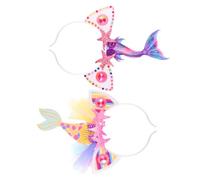 VICASKY Flash Headband Plastic Mermaid Tail Hairband Glitter Halloween Hairband for Halloween Supplies Adult Also for Boys and Girls Style