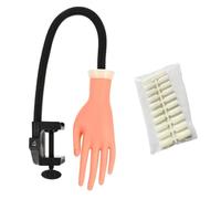VICASKY Flexible Silicone Manicure Model with Nail Tips for Nail Art Practice and Professional