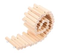 VICASKY Flexible Wooden Hamster Bridge and Fence with Platform Multipurpose Cage Accessory for Small Animals Indoor Enclosure Encouraging Exercise and Hideout for Healthy Activity
