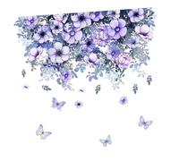 VICASKY Floral Butterfly Toilet Decal Adhesive Wall Sticker for Bathroom Decoration Self Adhesive Toilet Sticker Easy to Apply and Remove for Home and Hotel Bathrooms