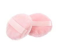VICASKY Fluffy Powder Applicators 2-Pack Washable Cotton Makeup Sponges for Loose Velour Applicators for Women for Setting Makeup and Touch-Ups