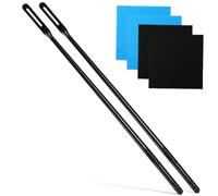 VICASKY Flute Cleaning Rods for Flute Maintenance 2 Pcs with Soft Cleaning Swabs and Polishing Cloths Smooth Surface Plastic Rods That Will Not Damage The, for Enthusiasts