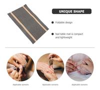 VICASKY Foldable Nail Art Mat for Table with Large Non-slip Surface PVC Nail Art Cushion and Arm Rest Pad Compact Manicure Table Pad and Salon Use
