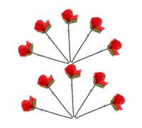VICASKY Folding Rose Illusions 10pcs Red Folding Flower Prop for Stage Performances Parties and Street Performances Appearing Close Up Accessory for Performers and Entertainers