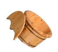 VICASKY Foot Soaker Lid Handmade Cedar Foot Soaking Basin Multi-Functional Bathing Basin Home Soaking Bucket Wood