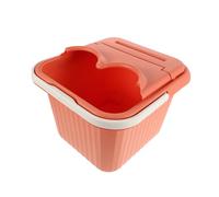 VICASKY Footbath Soaking Tub Plastic Basin Lid and Handle for Home Spa Massage Deep Square Foot Bath for Soaking Feet