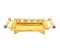 VICASKY Fruit Tray Multi-Purpose European Style Large Capacity with Iron Material Snack Storage Plate Elegant and Household Serving Tray for Festivals and Parties