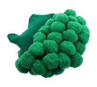 VICASKY Funny Broccoli Themed Knitted Hat with Large Pom Pom, Warm Green Crochet Vegetable Cosplay Costume Headwear for Party Celebration and Photo Props