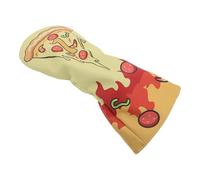 VICASKY Funny Golf Club Covers for Driver and Woods with Pizza Shape, Waterproof Pu Material and Fleece Lining, Snug Fit and Outstanding Durability, for Outdoor Matches and Golfers