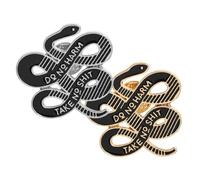 VICASKY Funny Snake Brooch 2pcs Set Metal Brooch Pins for Clothes and Bags Creative Alloy Snake Accessories Jewellery Golden and Silver Colours for Casual Wear