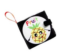 VICASKY Funny Touch and Feel Cloth Book for Soft Sensory Early Education Book High Contrast Design for Newborns and Toddlers Promotes Visual Awareness and Cognitive Development