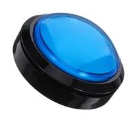 VICASKY Game Answer Electronic Responder Big Buttons and Led Light Battery Buzzing Quiz Toy for Engaging Group Activities and Learning Games Blue Random Light