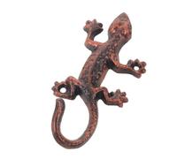 VICASKY Gecko Animal Hook Cast Iron Wall Hook Decorative Heavy Duty Rustic for Hanging Hats and Swimsuits Vintage Style for Bathrooms and Entryways