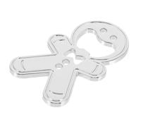 VICASKY Gingerbread Man Shape Metal Bottle Opener Keychain, Portable Manual Beer Bottle Opener Key Ring, Creative Holiday Supplies Gift for Men and Women