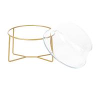 VICASKY Glass Pet Bowl for Dog and Cat Elevated Feeding Bowl High Base and Slow Feeder Needs Pet Supply for Home Use