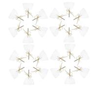 VICASKY Glitter Candy Apple Bars 24pcs Fruit Skewers Sticks with Decorative Bags Cake Pop Making Kit