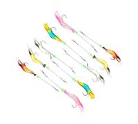 VICASKY Glow in The Dark Saltwater Shrimp Fishing Lures with Pointed Hooks 10pcs Soft Bait Set Pre-rigged for Bass Crappie Sea Fishing