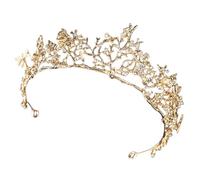 VICASKY Gold Bridal Tiara Crown Rhinestones, Elegant Women’s Wedding Headpiece, Delicate Birthday Queen Headdress for Party and Festival