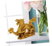 VICASKY Gold Chinese Dragon Sculpture Desktop Decoration for Home and Office Craft Dragon Statue Ornament for Courtyard and Store Display