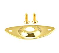 VICASKY Gold Guitar Jack Socket Plate Gt20 with Screws Metal Replacement Input Jack Plate for Electric Guitar Hardware for Stringed Instruments