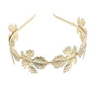 VICASKY Gold Plated Leaf Headband for Women Wedding Hair Accessories Bridal Crown Prom Hair Jewelry Elegant Maple Leaf Design Party Headpiece