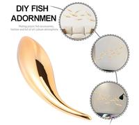 VICASKY Gold Plating Fish Hanging Decor DIY Wall Mounted Resin Ornament with Mirror Surface for Home Art Accessories