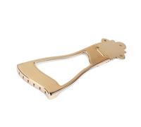 VICASKY Golden Guitar Tailpiece for 6-String Archtop Guitar Metal Replacement Part with Height-Adjustable Bridge and Trapezoidal Tailgate Design Suitable for Acoustic Folk