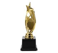 VICASKY Golden Star Shaped Plastic Trophy with Base for Sports Event Rewards and Award Ceremonies, Versatile Winner Trophy to Display Names, for Competitions and Company Sports Day