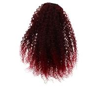 VICASKY Gradient Afro Curly Drawstring Ponytail Extension Lightweight Synthetic Hairpiece for Black Women Versatile Braided Wavy Styling with Natural Texture and Fashionable Ombre Color