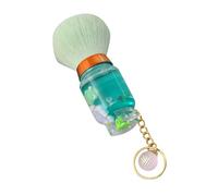VICASKY Green Crystal Gas Cylinder Handle Small Powder Makeup Brush Face and Blush Brush for Women Mixed Hair Suitable for Travel and Daily Use