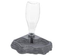 VICASKY Grey Reptile Water Feeder 2-in-1 Automatic Food and Water Bowl Drinking Fountain for Tortoises Lizards Spider Geckos Bearded Dragons
