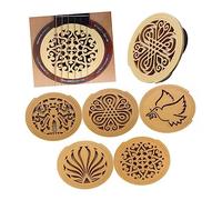 VICASKY Guitar Cover Acoustic Sound Hole Feedback Cover Wood Material Guitar Accessory Pattern