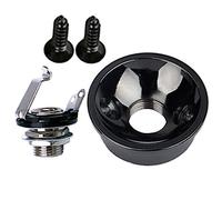 VICASKY Guitar Jack Output Plate Socket Replacement Black Guitar Fitting Set Gt45 Metal Socket for Electric Guitar Easy Install Guitar Lead Cable Mount