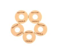 VICASKY Guitar Toggle Plate Washers 5pcs Rhythm Treble Ring Switch Pad Yellow Part Number Date Label