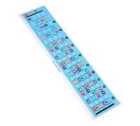 VICASKY Guitar Wall Chart Reference and Bass Chord Chart Poster in Blue, Coated Paper with Wear-resistant Finish, Includes Chord Diagrams, Suitable for Bass Learning Guide, for Students
