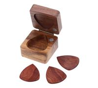 VICASKY Guitar Wooden Accessories Stringed Instrument Parts Multipurpose Wooden Guitar Picks Boxed Plectrums