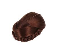VICASKY Hair Bun Wig Synthetic Fiber Braided Chignon Extension for Women Girls Ponytail Hair Extensions Easy to Use for Wedding Party Daily Styling
