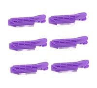 VICASKY Hair Root Curlers and Volumizing Hair Clips Set 6pcs Purple Wave Styling Rollers for Home and Professional Use