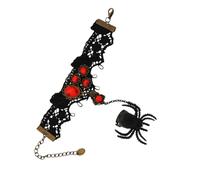 VICASKY Halloween Bracelet for Women Vintage Spider Web Design with Fine Workmanship Alloy and Lace Material for Halloween Party or Prom