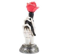 VICASKY Halloween Gothic Decor: Lighted Skeleton Hand Holding Rose - LED Rose Lamp Day of The Dead Decor - Romantic Atmosphere Night Light - Halloween Decoration