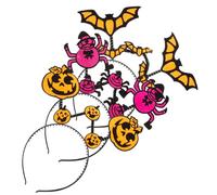 VICASKY Halloween Hair Hoop Headband Set 3pcs - Pumpkin Bat Spider Bopper Hairband Random Colours Cosplay Party Accessories for Halloween