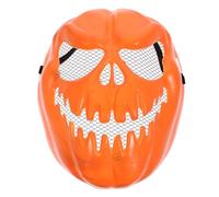 VICASKY Halloween Horror Pumpkin Mask Creative Thickened Pp Plastic Scary Orange Pumpkin Shape for Men and Women with Eye Holes, for Music Festivals and Hip-hop Dance Parties