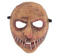 VICASKY Halloween Party Scary with Elastic Band Design Comfortable to Wear Brown Creepy Full Face Cosplay Mask for Haunted House and Costume Role Play